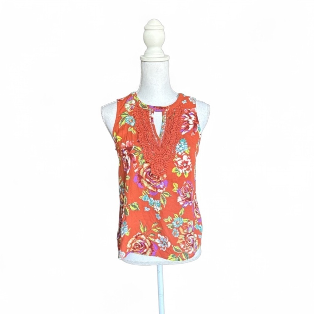 Daniel Rainn NWT Stitch Fix Burnt Orange Quin Sleeveless Top Petite XSmall NWT